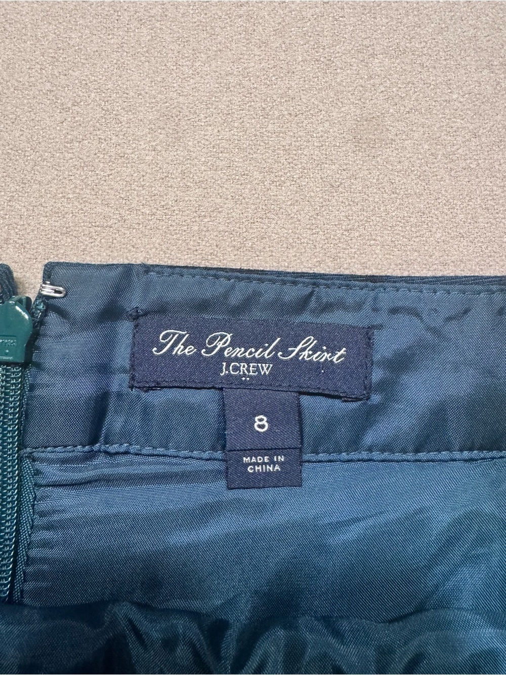 J. Crew Navy and Forest Green Tartan Pencil Skirt - Picture 3 of 7